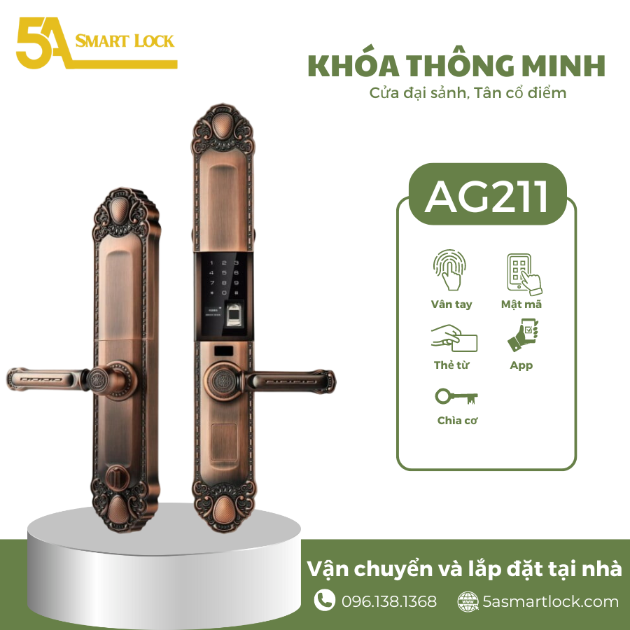 Khóa vân tay 5A Smartlock AG211