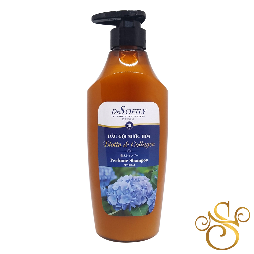 Dầu gội nước hoa Biotin & Collagen - DrSoftly Perfume Shampoo 500ml (cao)